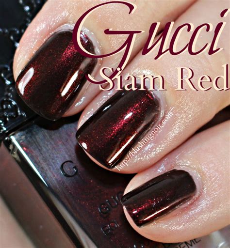 gucci nail polish siam red|Gucci nail polish reviews.